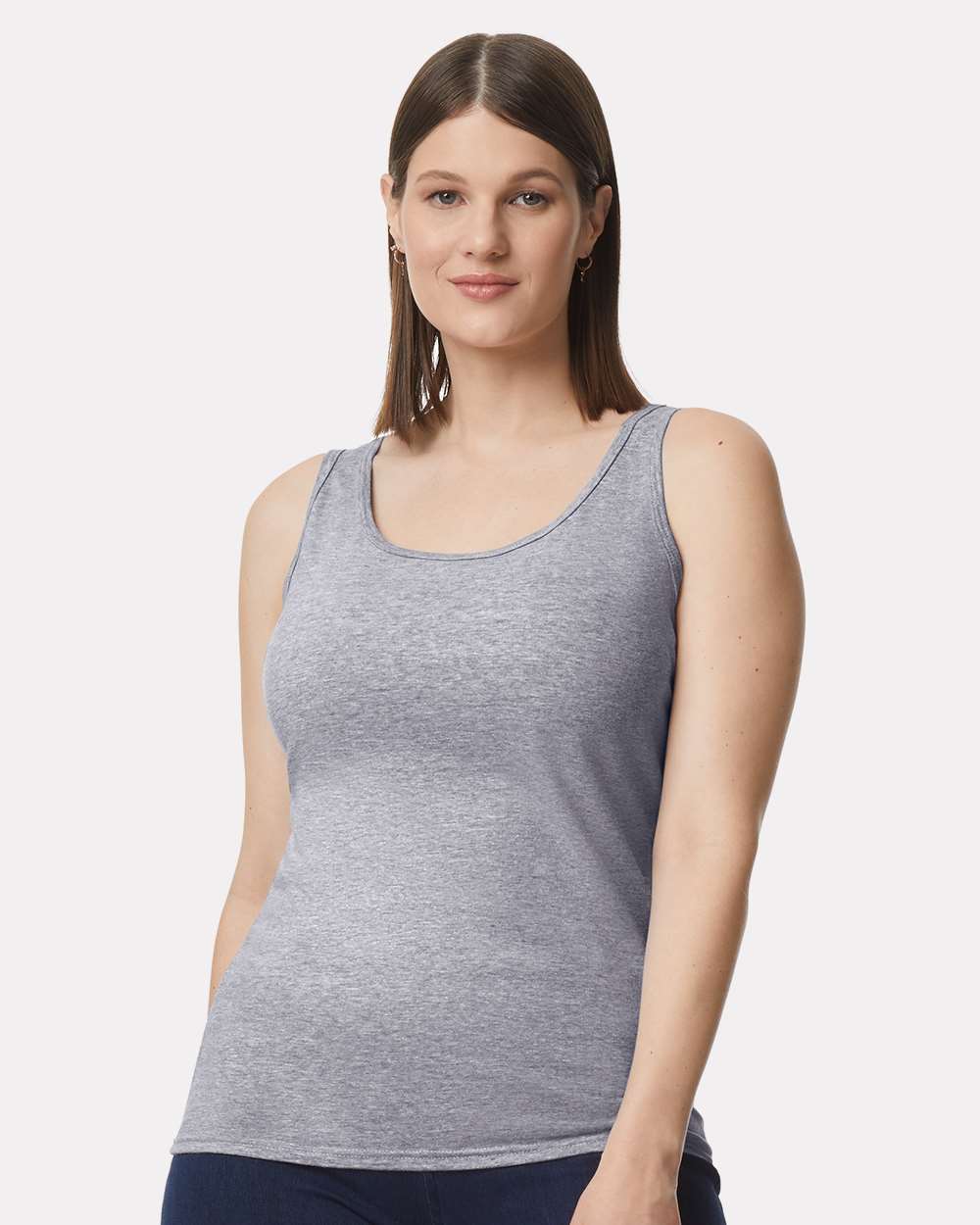Women's Softstyle® Tank Top - OnModelFront - B59760583 - Sport Grey