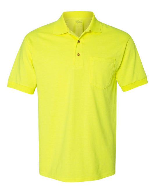 Men's DryBlend® Jersey Pocket Polo - Front - B12060163 - Safety Green