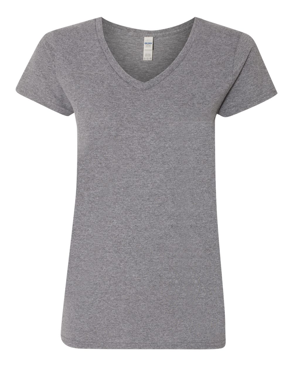 Women's Heavy Cotton™ V-Neck T-Shirt - Front - B11760493 - Graphite Heather