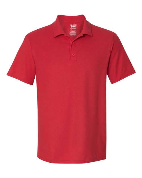 DryBlend® Double Piqué Polo - Front - B17260703 - Red