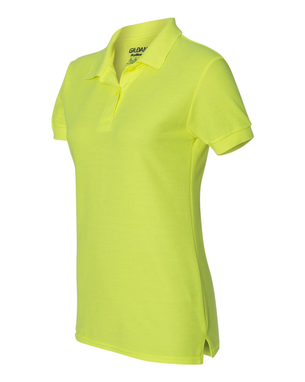 Women's DryBlend® Double Piqué Polo - Side - B27060168 - Safety Green