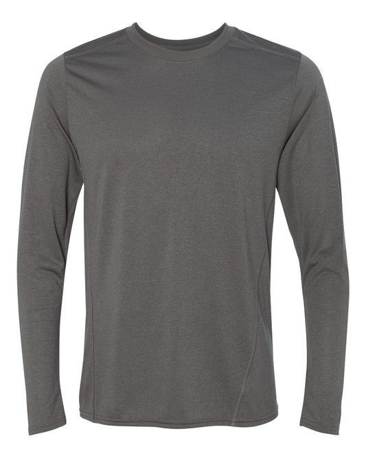 Unisex Performance® Tech  Long Sleeve T-Shirt - Front - B20460092 - Marbled Charcoal