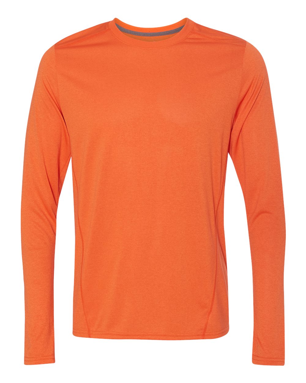 Unisex Performance® Tech  Long Sleeve T-Shirt - Front - B20460662 - Marbled Orange