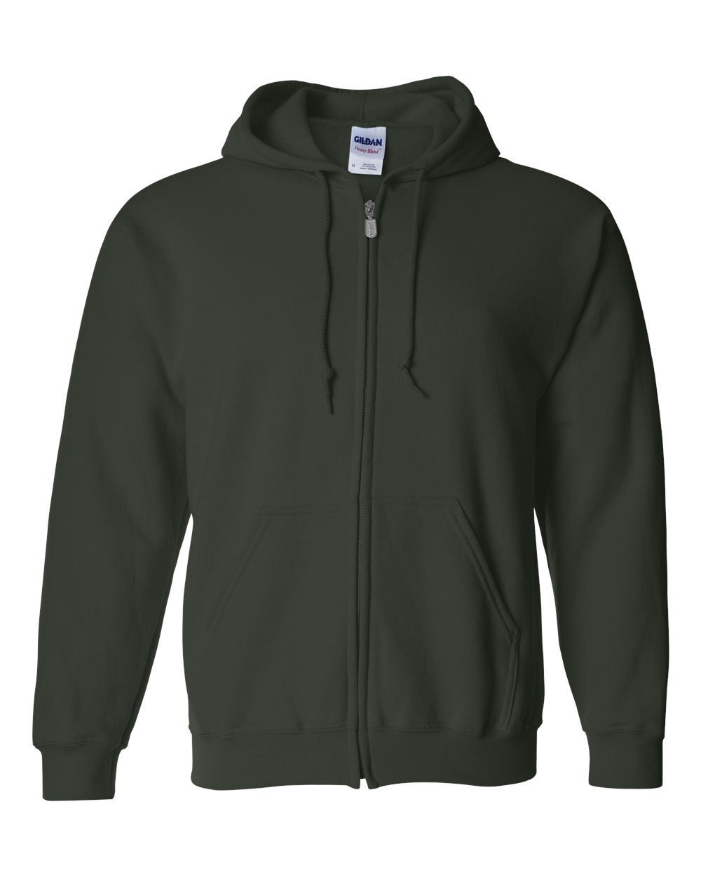 Unisex Heavy Blend™ Full-Zip Hooded Sweatshirt - Front - B22460543 - Forest