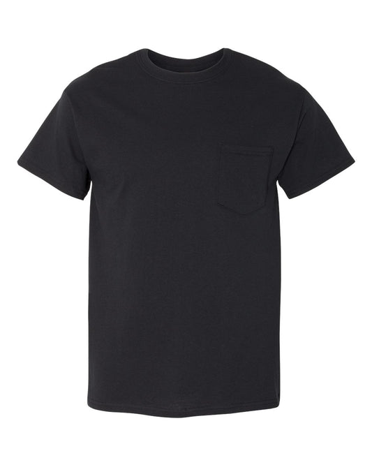 Unisex Heavy Cotton™ Pocket T-Shirt - Front - B12960503 - Black