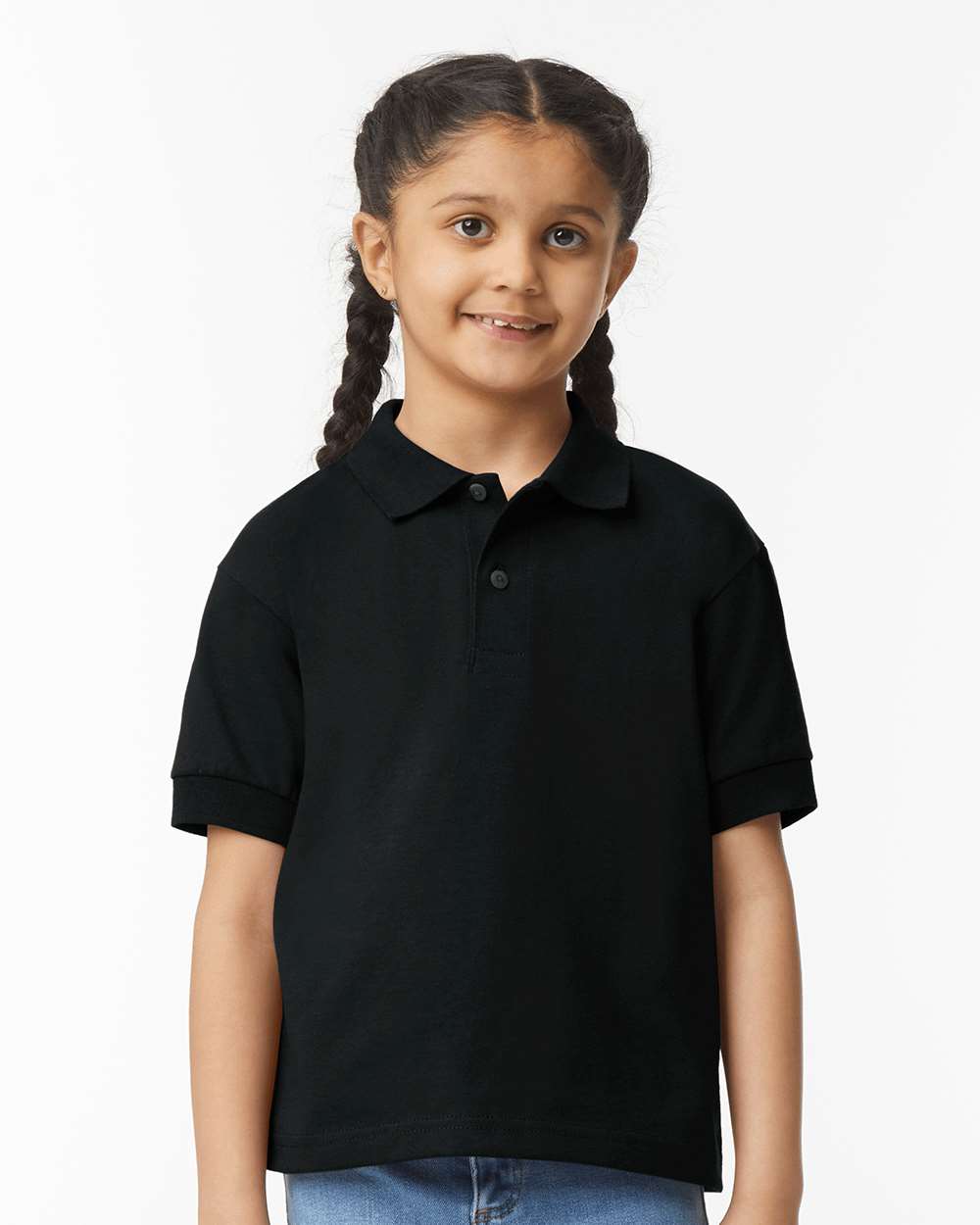 Youth DryBlend® Jersey Polo - OnModelFront - B31060503 - Black