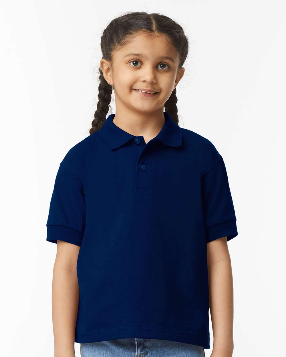 Youth DryBlend® Jersey Polo - OnModelFront - B31060653 - Navy