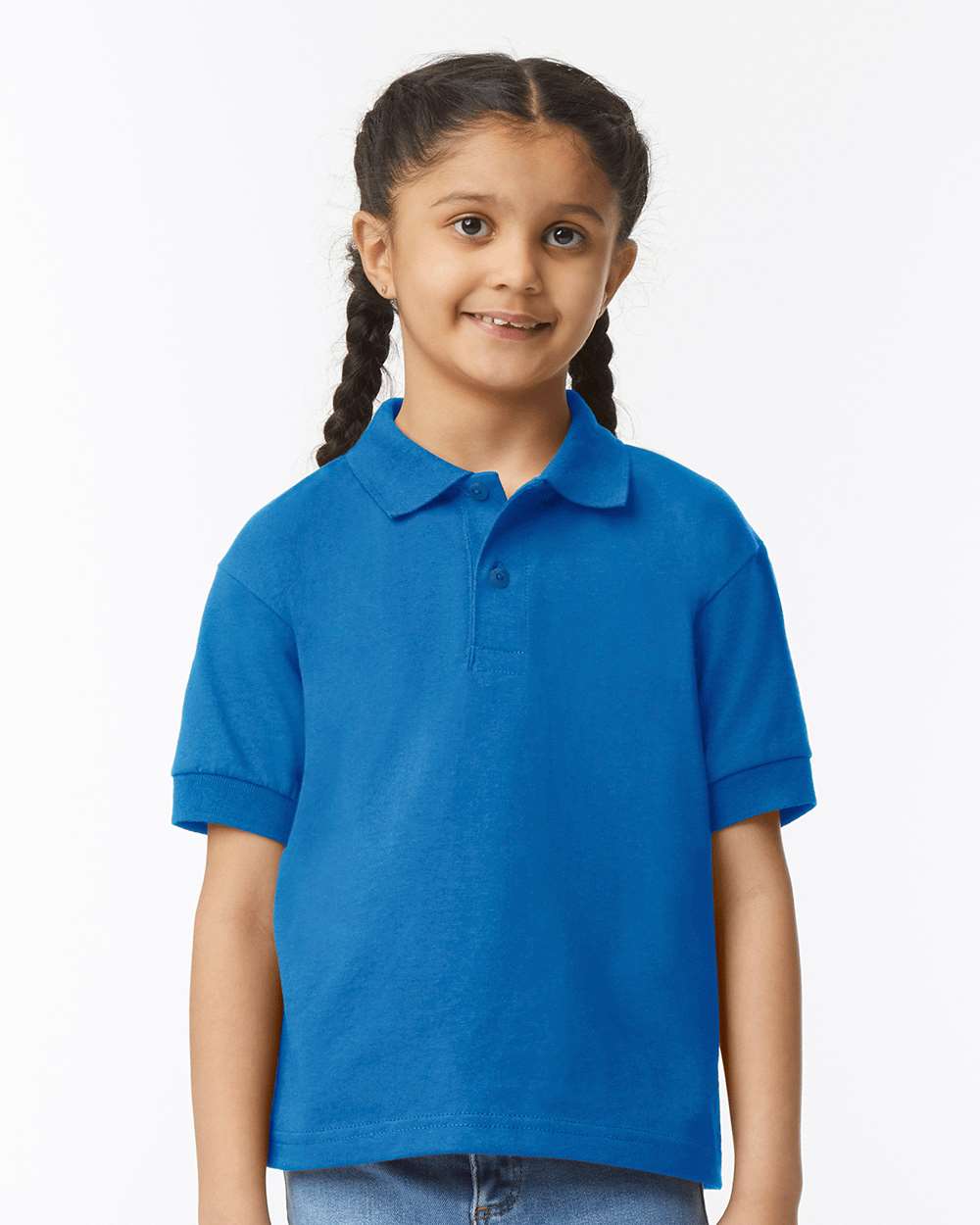 Youth DryBlend® Jersey Polo - OnModelFront - B31060753 - Royal