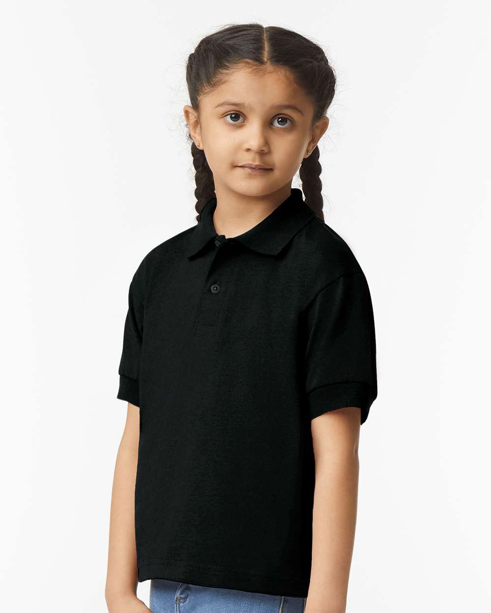 Youth DryBlend® Jersey Polo - OnModelSide - B31060503 - Black