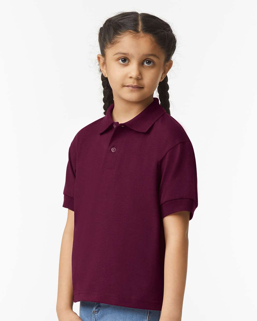 Youth DryBlend® Jersey Polo - OnModelSide - B31060533 - Maroon