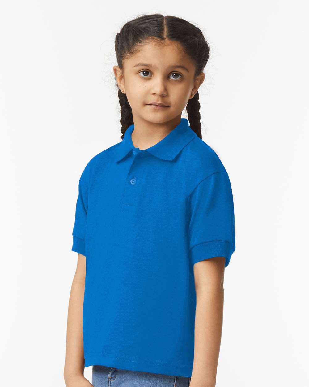 Youth DryBlend® Jersey Polo - OnModelSide - B31060753 - Royal