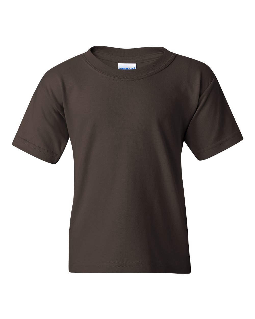 Youth Heavy Cotton™ T-Shirt - Front - B31560052 - Dark Chocolate