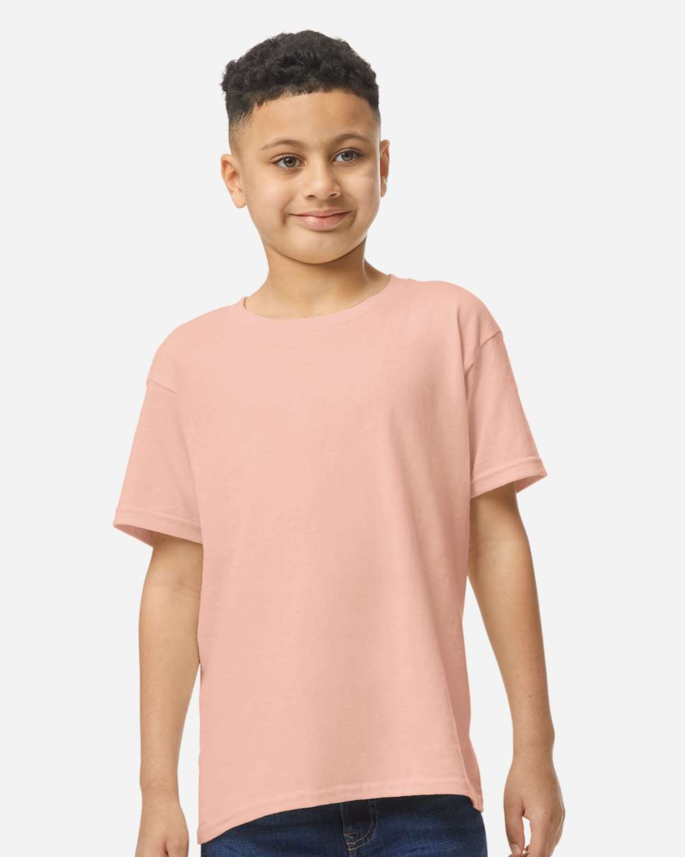 Youth Heavy Cotton™ T-Shirt - OnModelFront - B31560342 - Dusty Rose