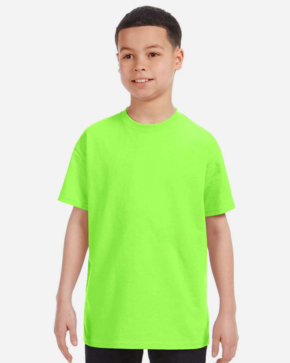 Youth Heavy Cotton™ T-Shirt - OnModelFront - B31560462 - Neon Green