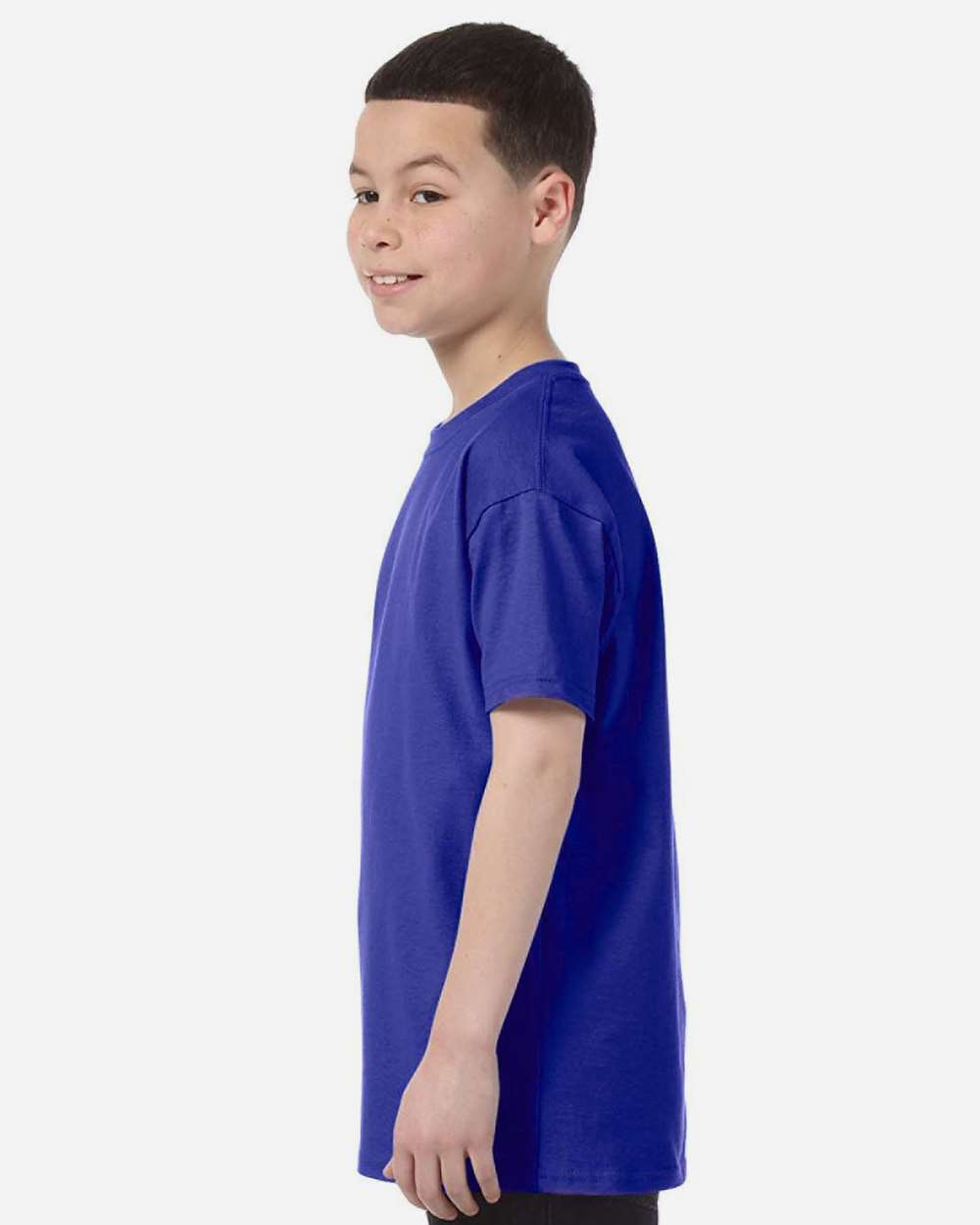 Youth Heavy Cotton™ T-Shirt - OnModelSide - B31560742 - Cobalt