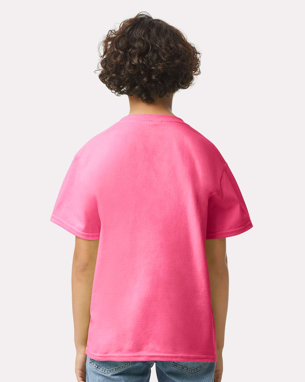 Youth Ultra Cotton® T-Shirt - OnModelBack - B31660142 - Safety Pink