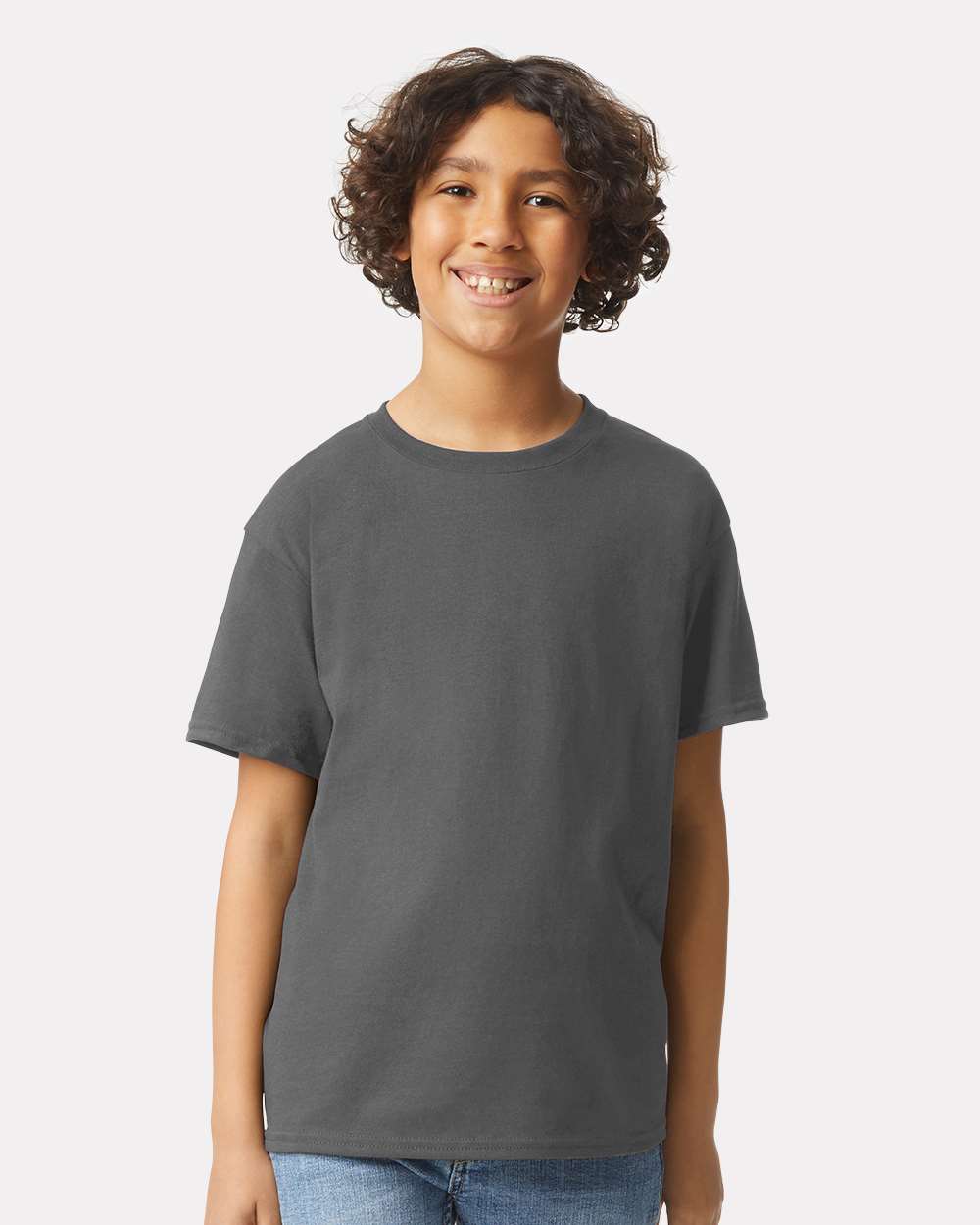 Youth Ultra Cotton® T-Shirt - OnModelFront - B31660092 - Charcoal