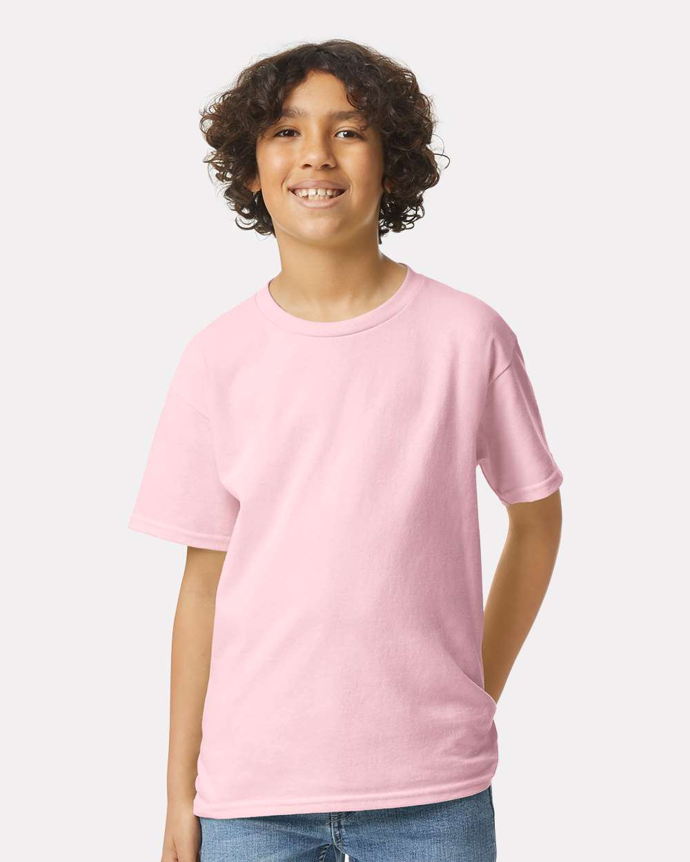 Youth Ultra Cotton® T-Shirt - OnModelFront - B31660302 - Light Pink