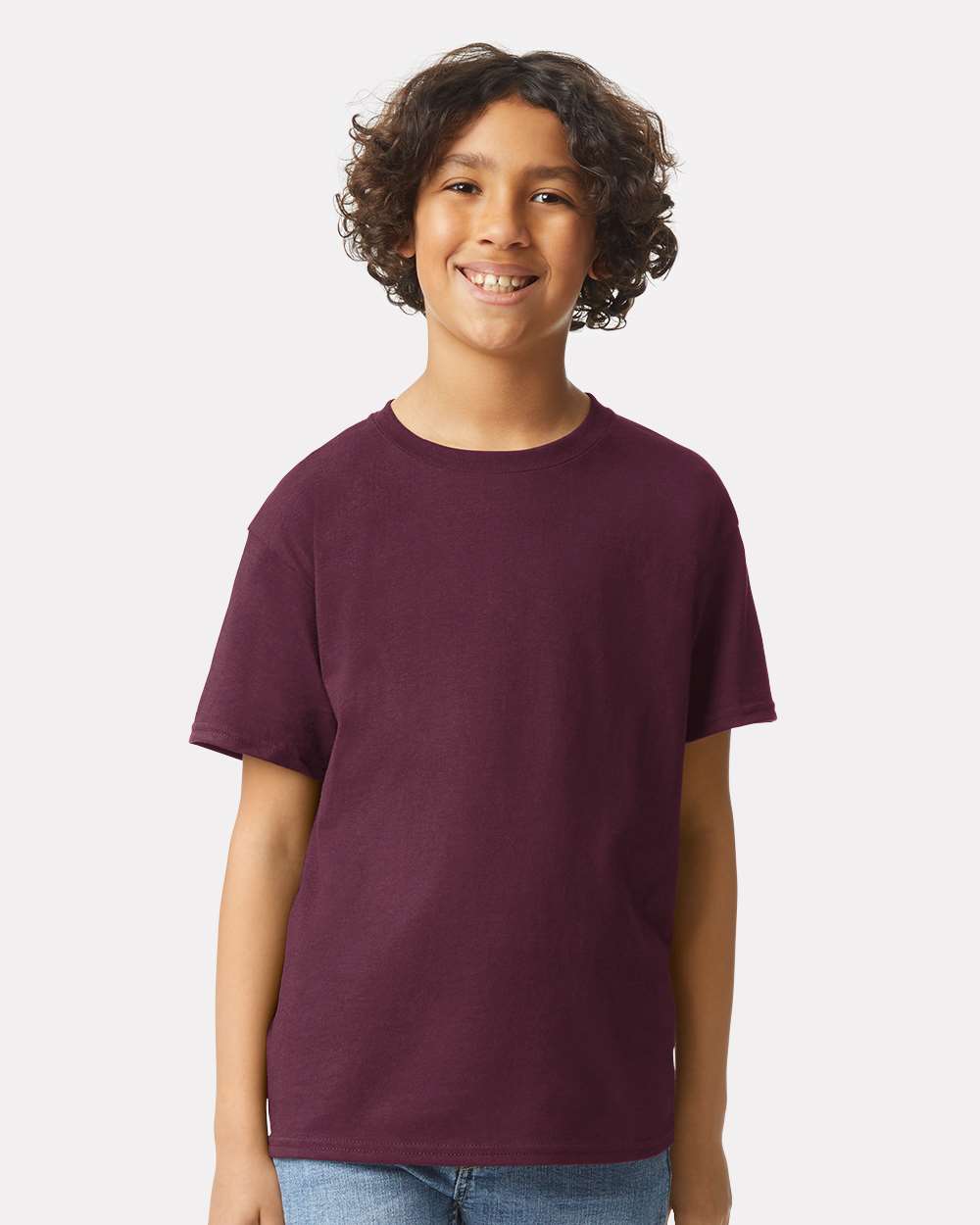Youth Ultra Cotton® T-Shirt - OnModelFront - B31660532 - Maroon