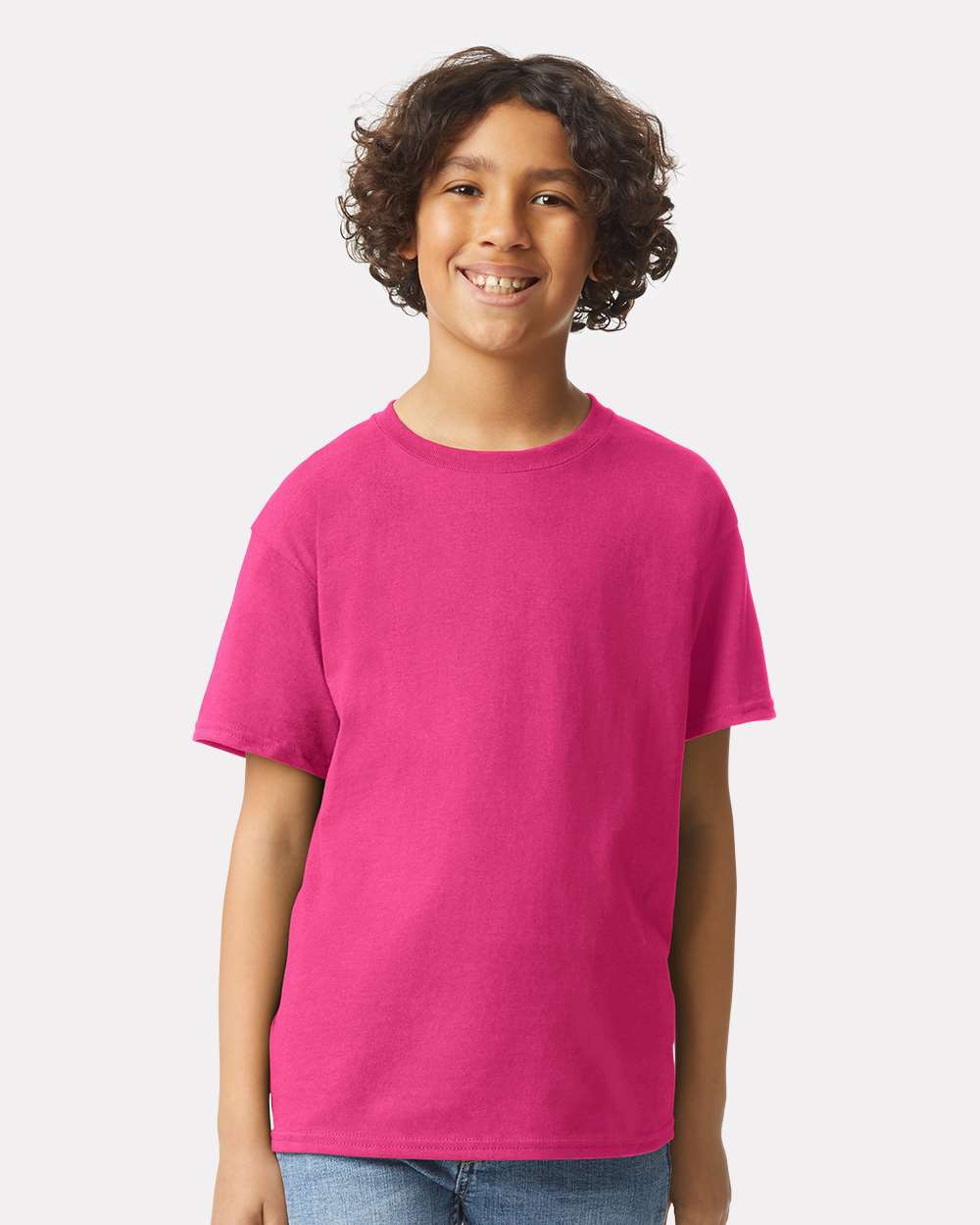 Youth Ultra Cotton® T-Shirt - OnModelFront - B31660692 - Heliconia