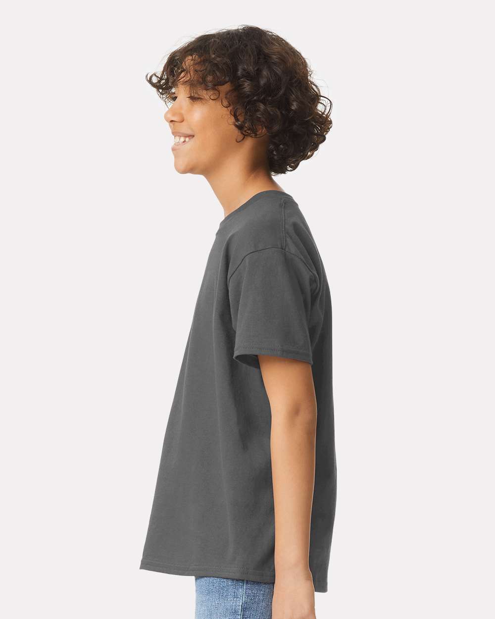 Youth Ultra Cotton® T-Shirt - OnModelSide - B31660092 - Charcoal