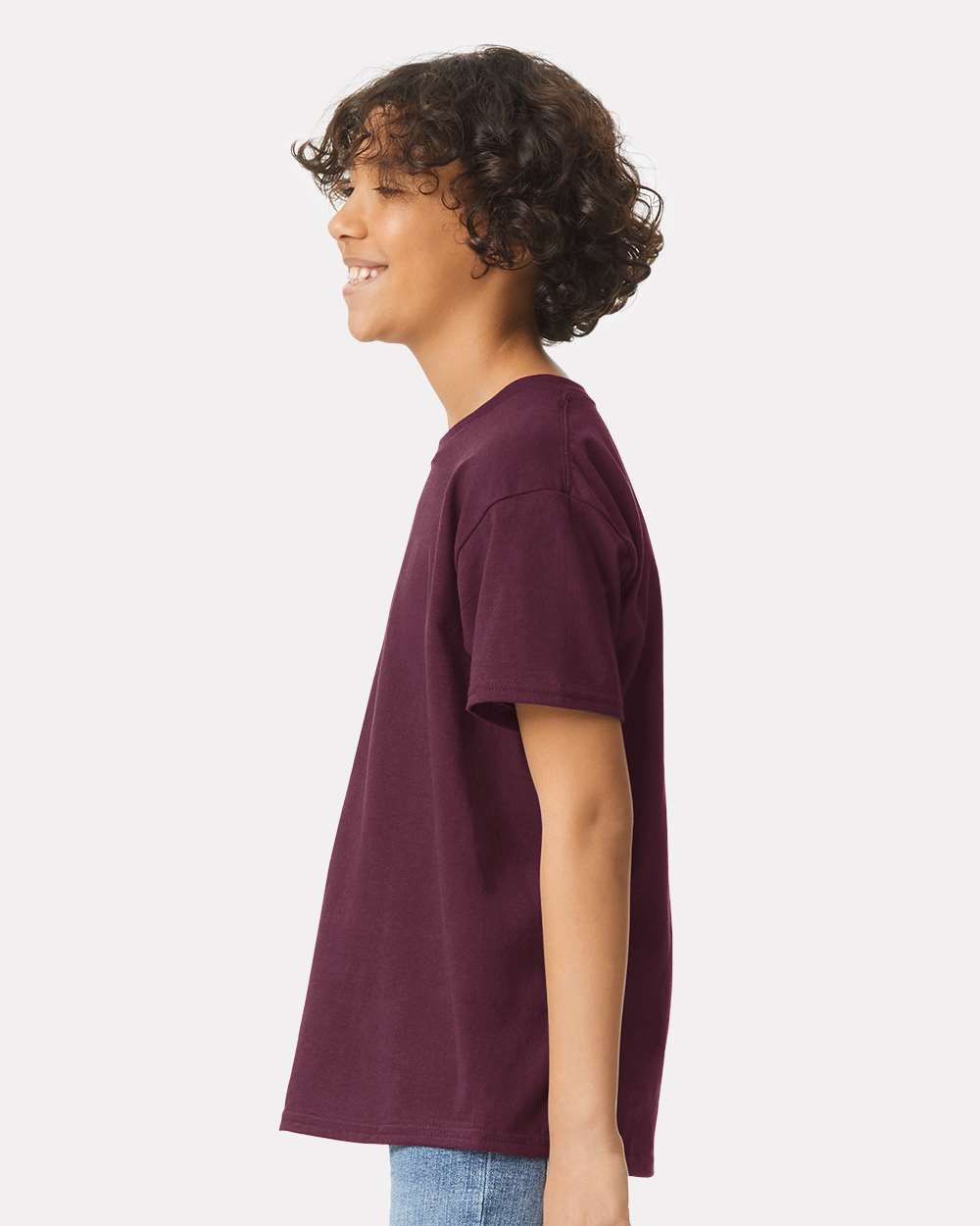 Youth Ultra Cotton® T-Shirt - OnModelSide - B31660532 - Maroon