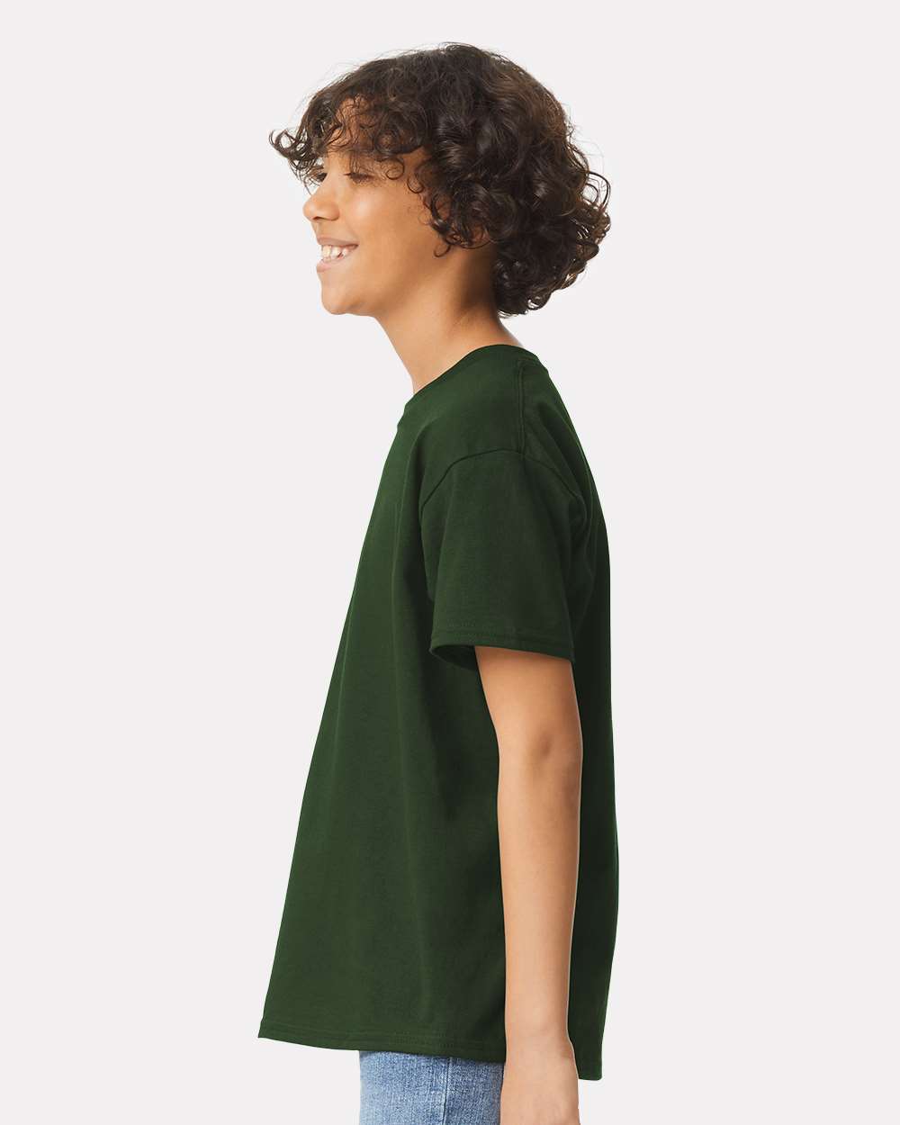 Youth Ultra Cotton® T-Shirt - OnModelSide - B31660542 - Forest Green
