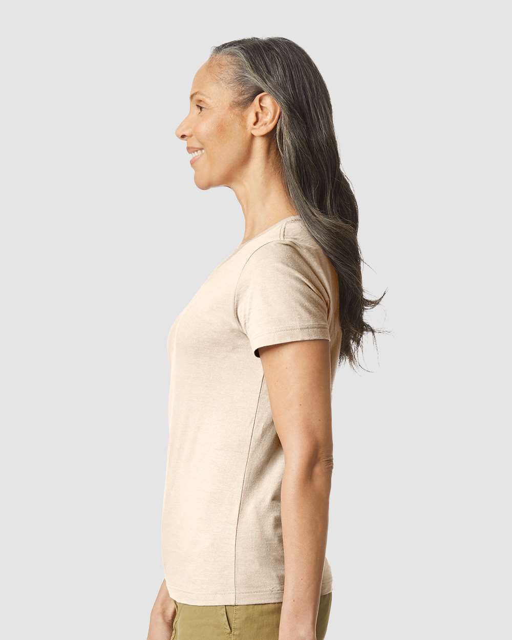 Women's Softstyle® T-Shirt - OnModelSide - B50260243 - Sand