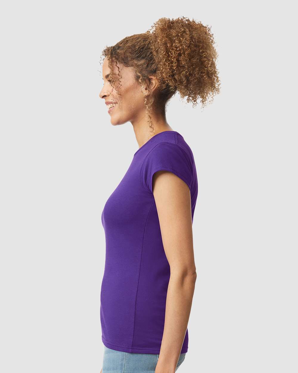 Women's Softstyle® T-Shirt - OnModelSide - B50260673 - Purple