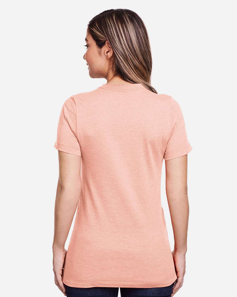 Women's Softstyle® CVC T-Shirt - OnModelBack - B00360303 - Dusty Rose