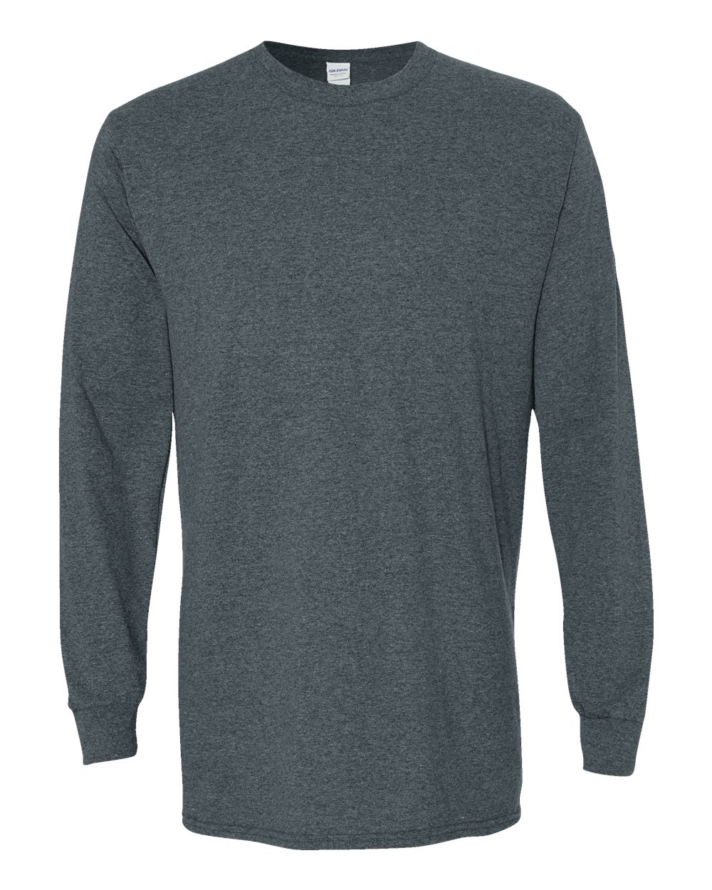 Men's Heavy Cotton™ Long Sleeve T-Shirt - Front - B04060093 - Dark Heather