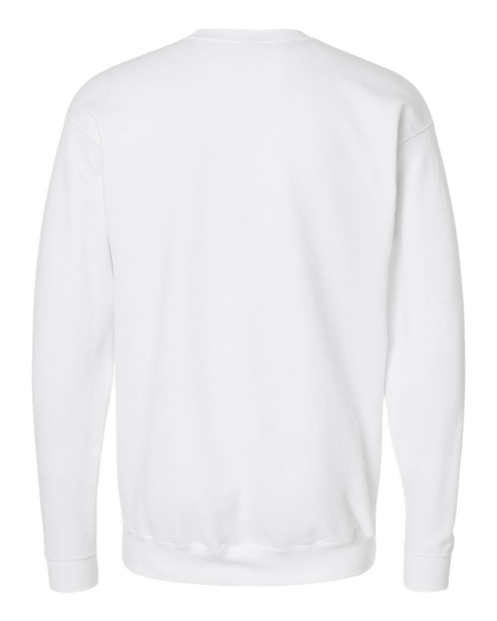Unisex Perfect Sweats Crewneck Sweatshirt - Back - B02800003 - White