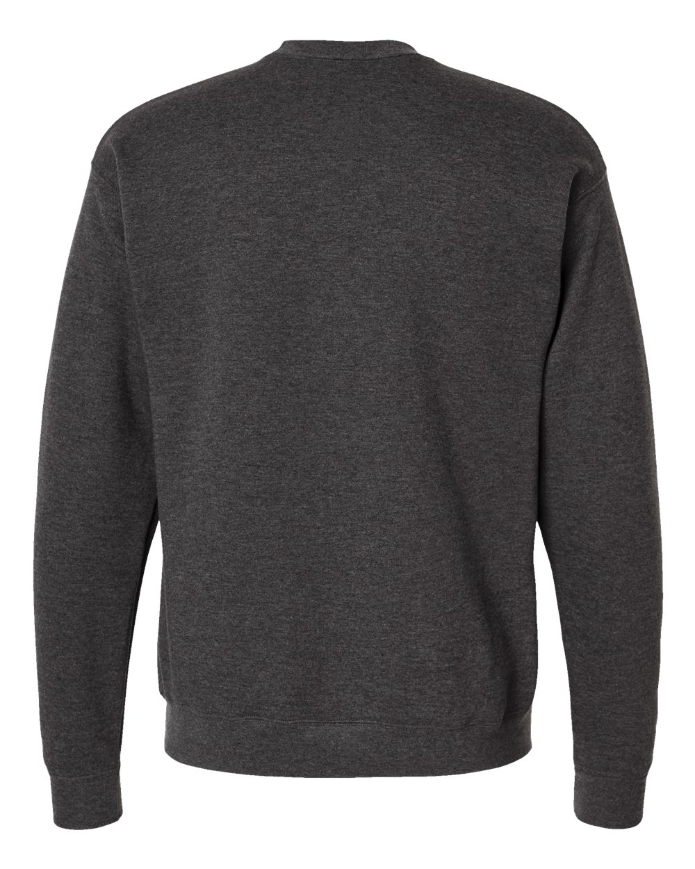 Unisex Perfect Sweats Crewneck Sweatshirt - Back - B02800093 - Charcoal Heather