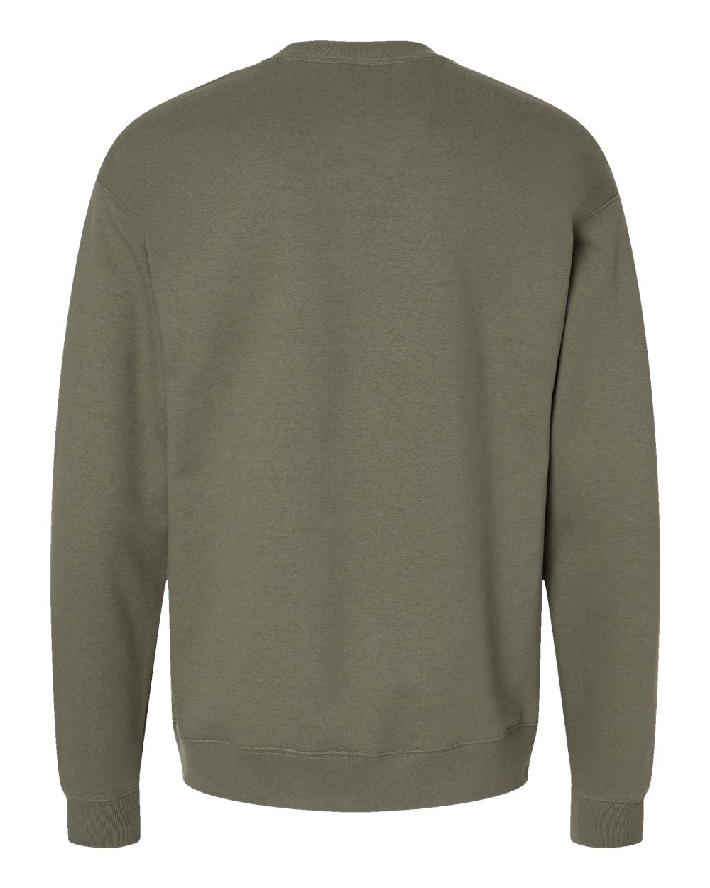 Unisex Perfect Sweats Crewneck Sweatshirt - Back - B02800643 - Fatigue Green