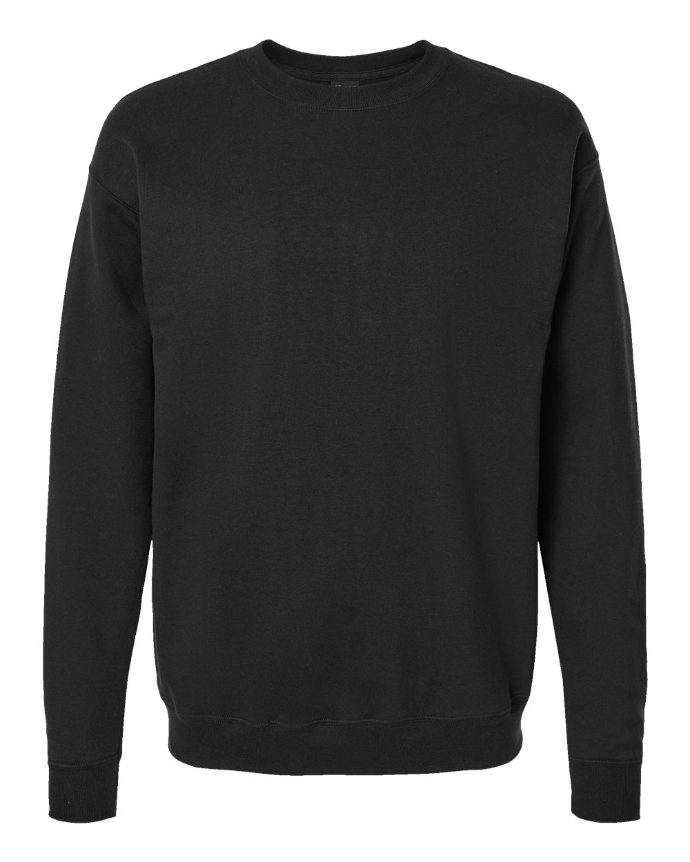 Unisex Perfect Sweats Crewneck Sweatshirt - Front - B02800503 - Black
