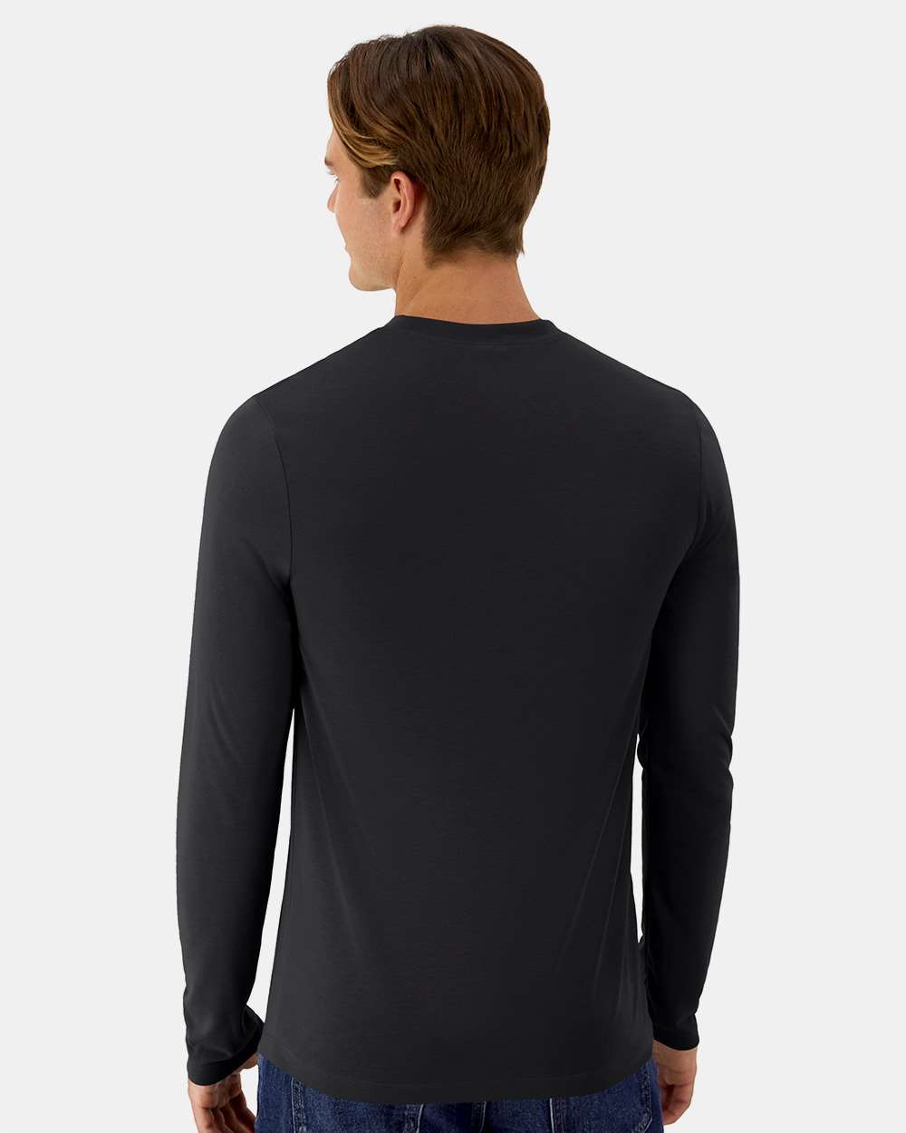 Unisex Cool DRI® Cotton Touch Long Sleeve T-Shirt - OnModelBack - B10100503 - Black