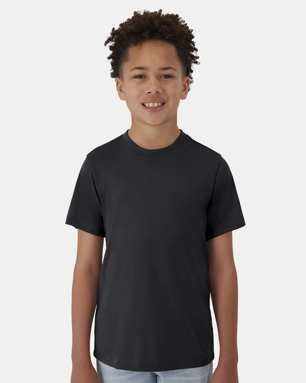 Youth Cool DRI® Cotton Touch T-Shirt - OnModelFront - B10200502 - Black