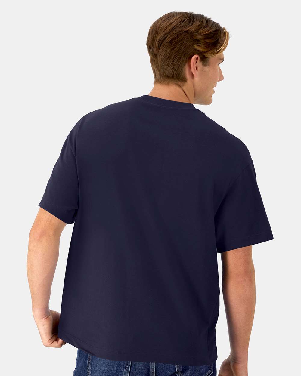 Beefy-T® Retro Street T-Shirt - OnModelBack - B10300653 - Athletic Navy
