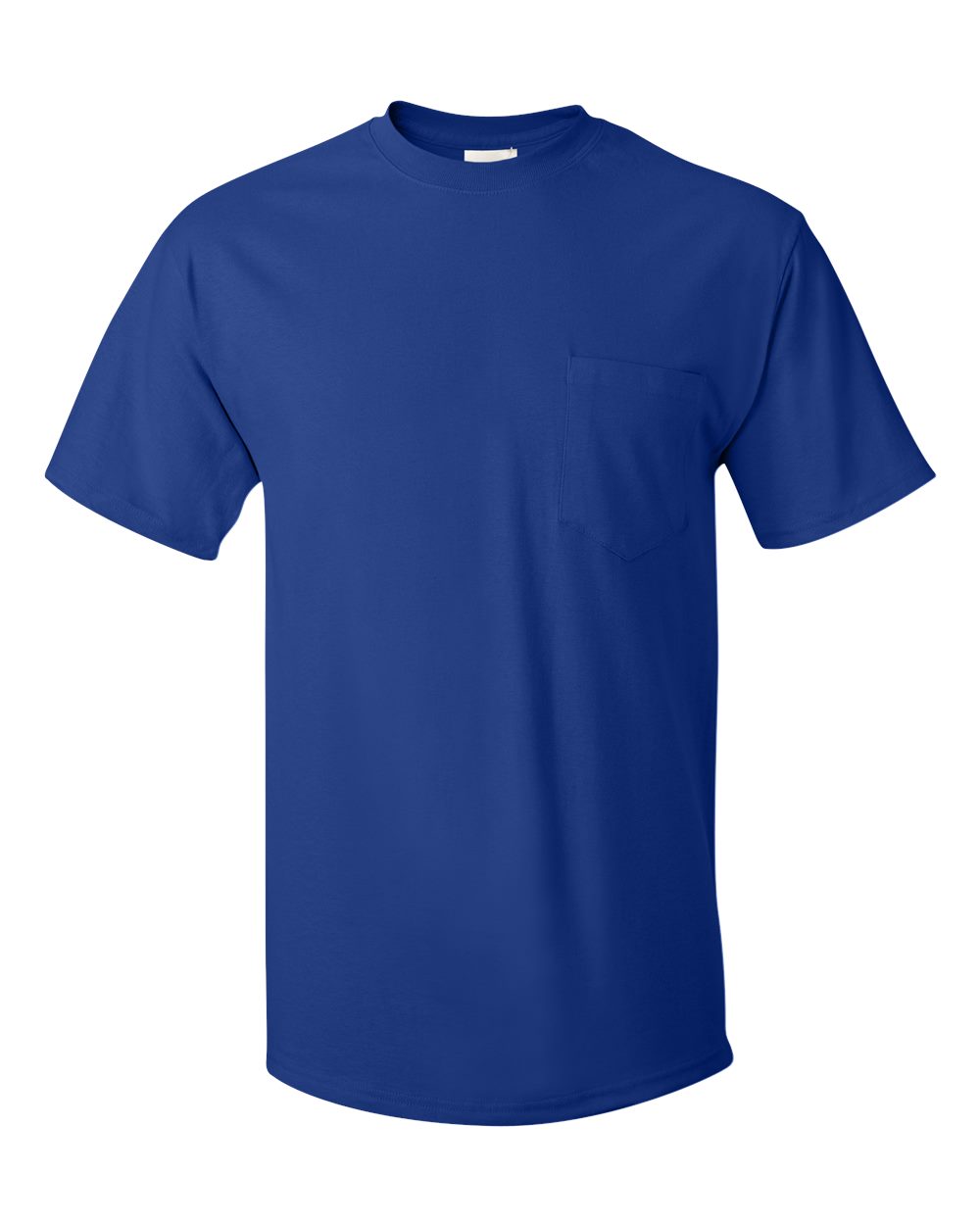 Men's Authentic Pocket T-Shirt - Front - B07000883 - Deep Royal