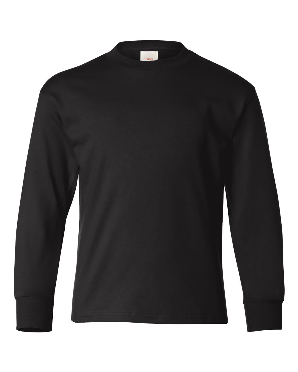 Youth Authentic Long Sleeve T-Shirt - Front - B34000502 - Black