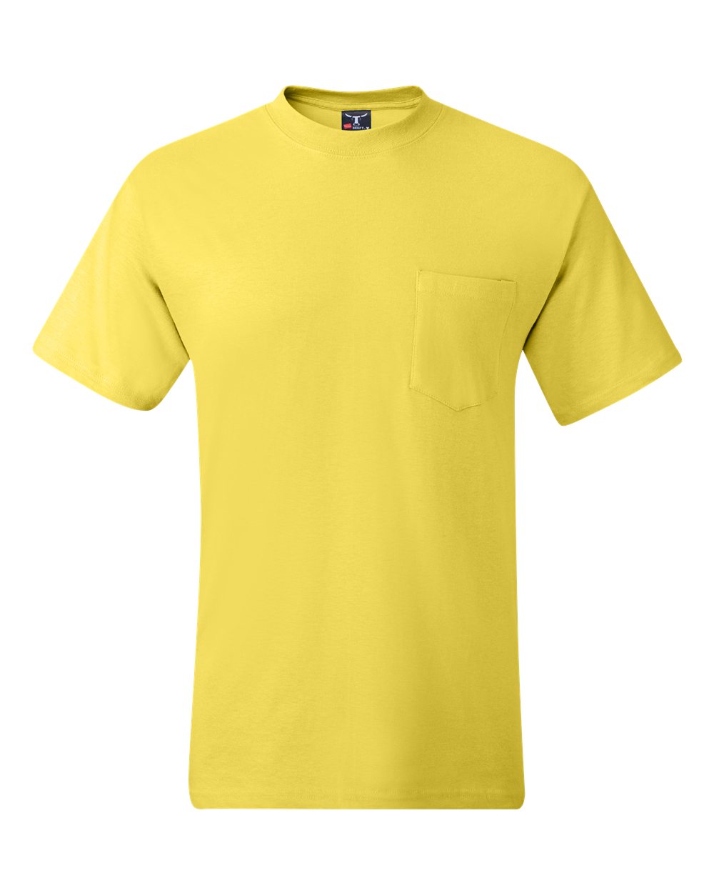 Men's Beefy-T® Pocket T-Shirt - Front - B08500413 - Yellow