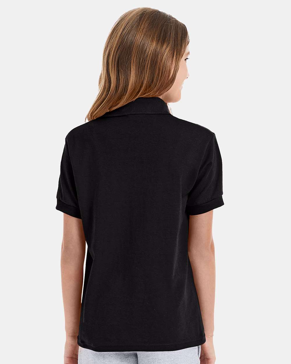 Youth Ecosmart® Jersey Polo - OnModelBack - B31000502 - Black