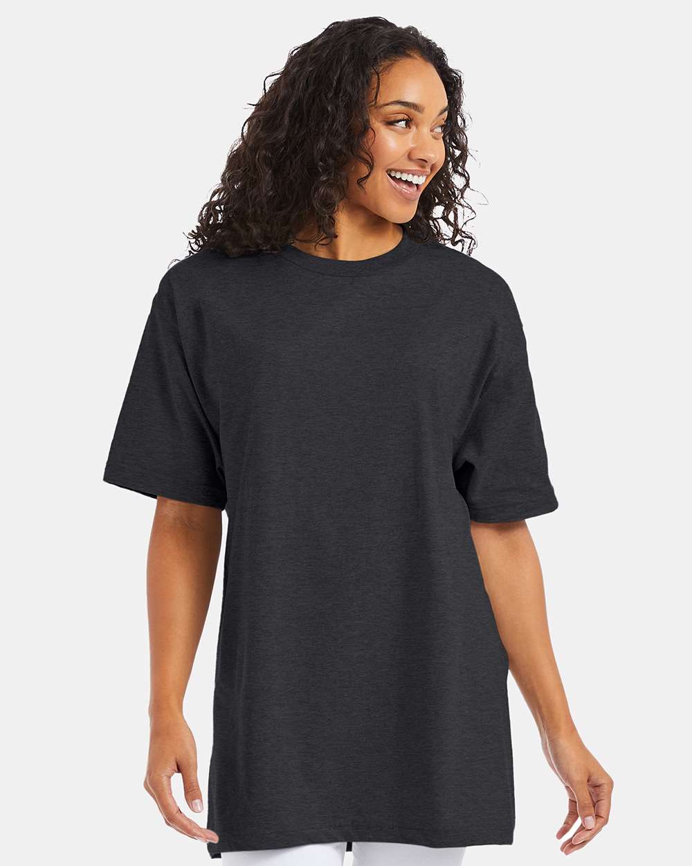 Beefy-T® Tall T-Shirt - OnModelFront - B06600095 - Charcoal Heather