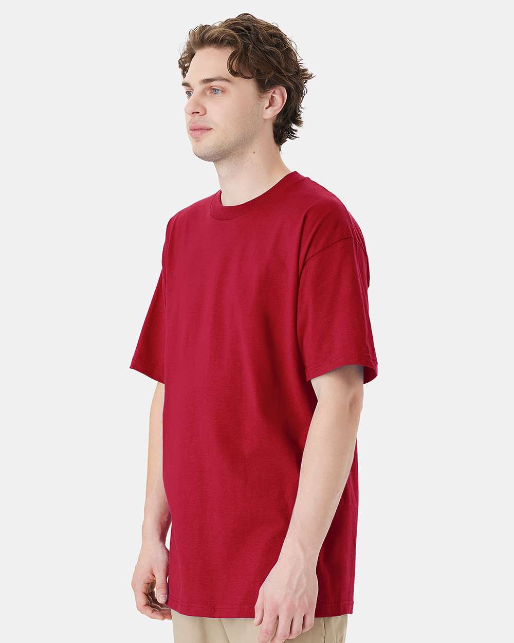 Beefy-T® Tall T-Shirt - OnModelSide - B06600225 - Deep Red