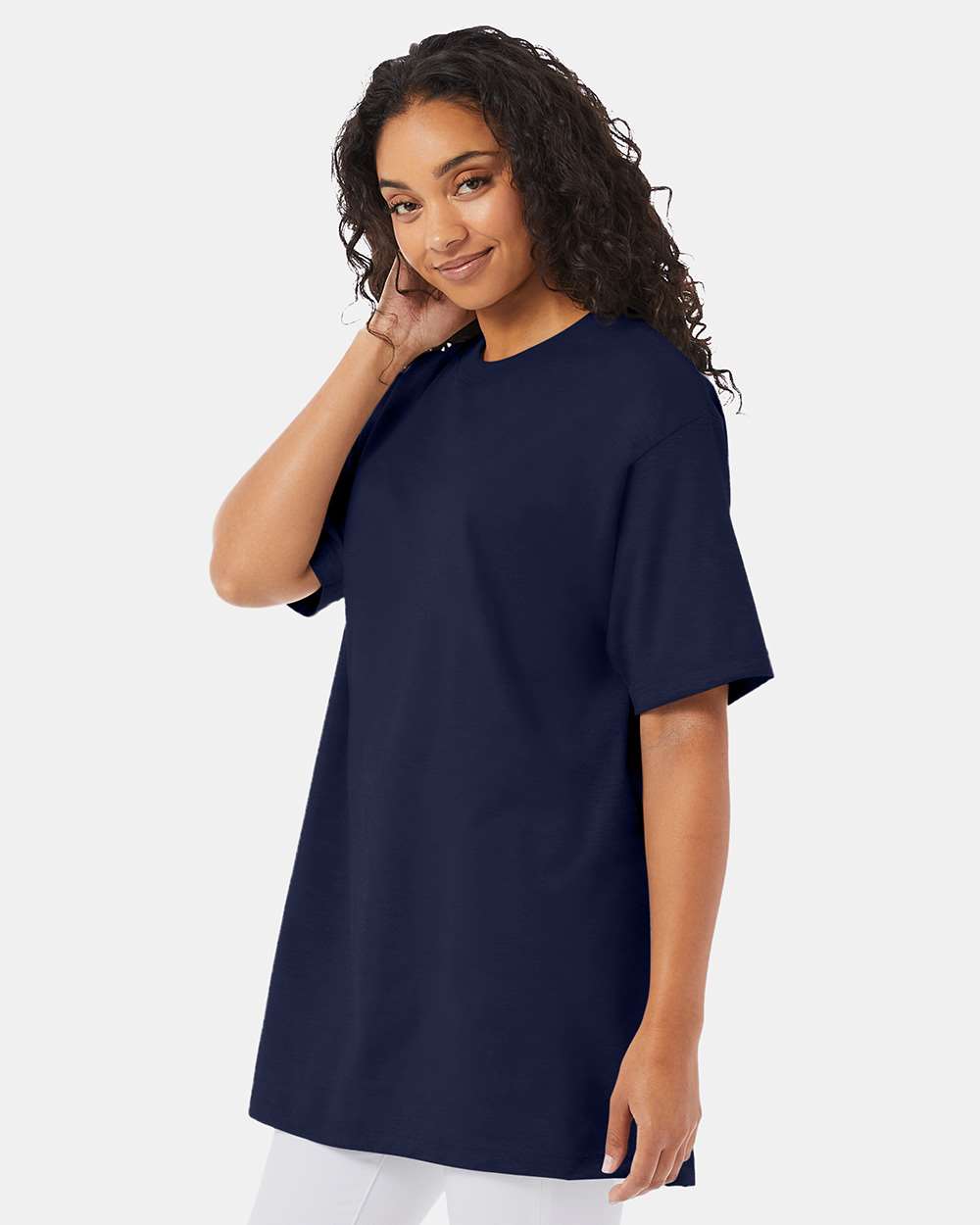 Beefy-T® Tall T-Shirt - OnModelSide - B06600655 - Navy