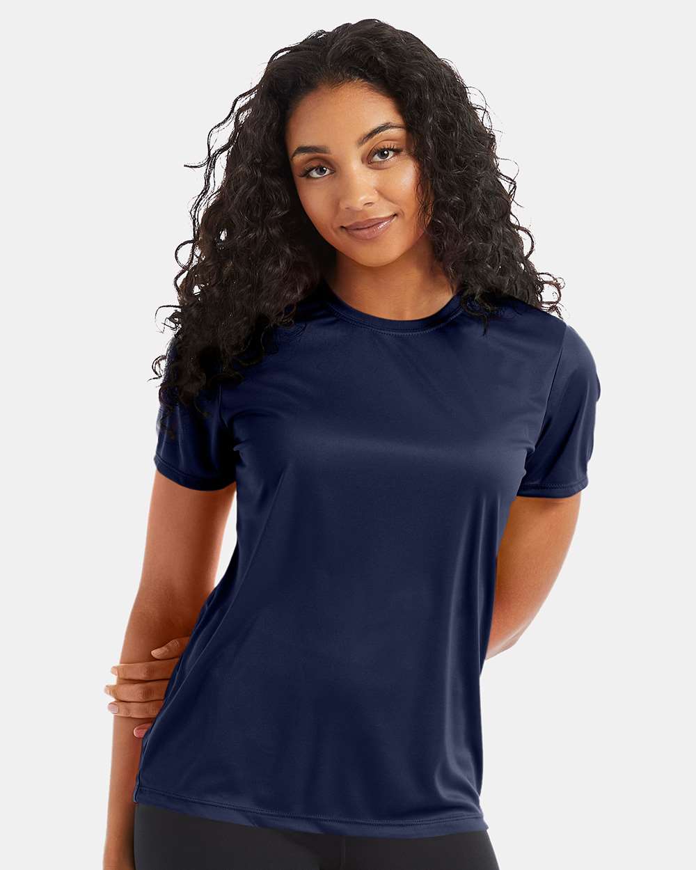 Women's Cool DRI® Performance T-Shirt - OnModelFront - B81400657 - Navy