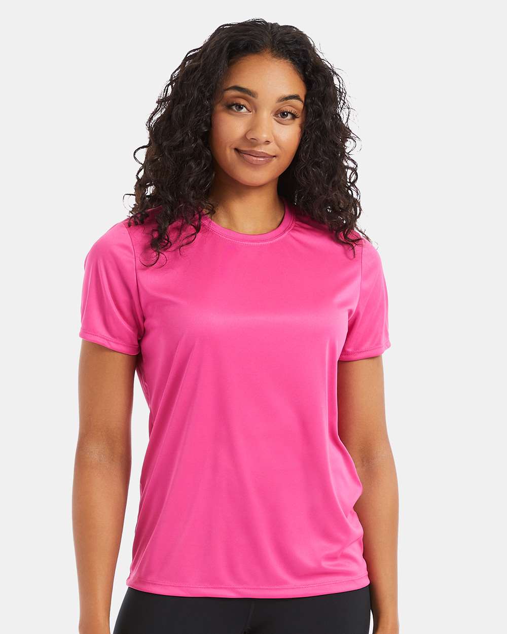 Women's Cool DRI® Performance T-Shirt - OnModelFront - B81400696 - Wow Pink