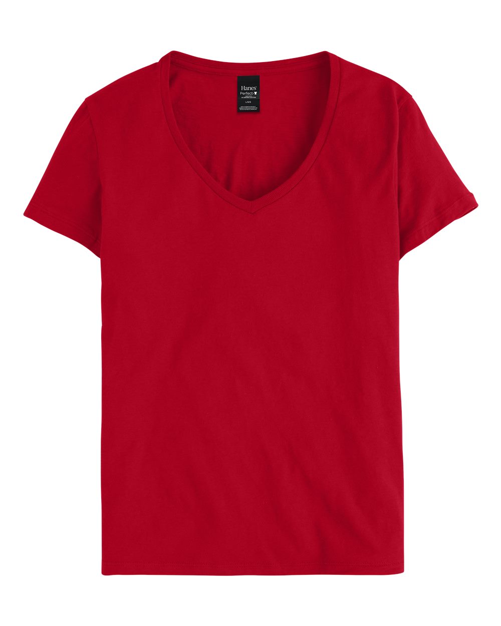 Women's Perfect-T V-Neck T-Shirt - Front - B50300222 - Deep Red