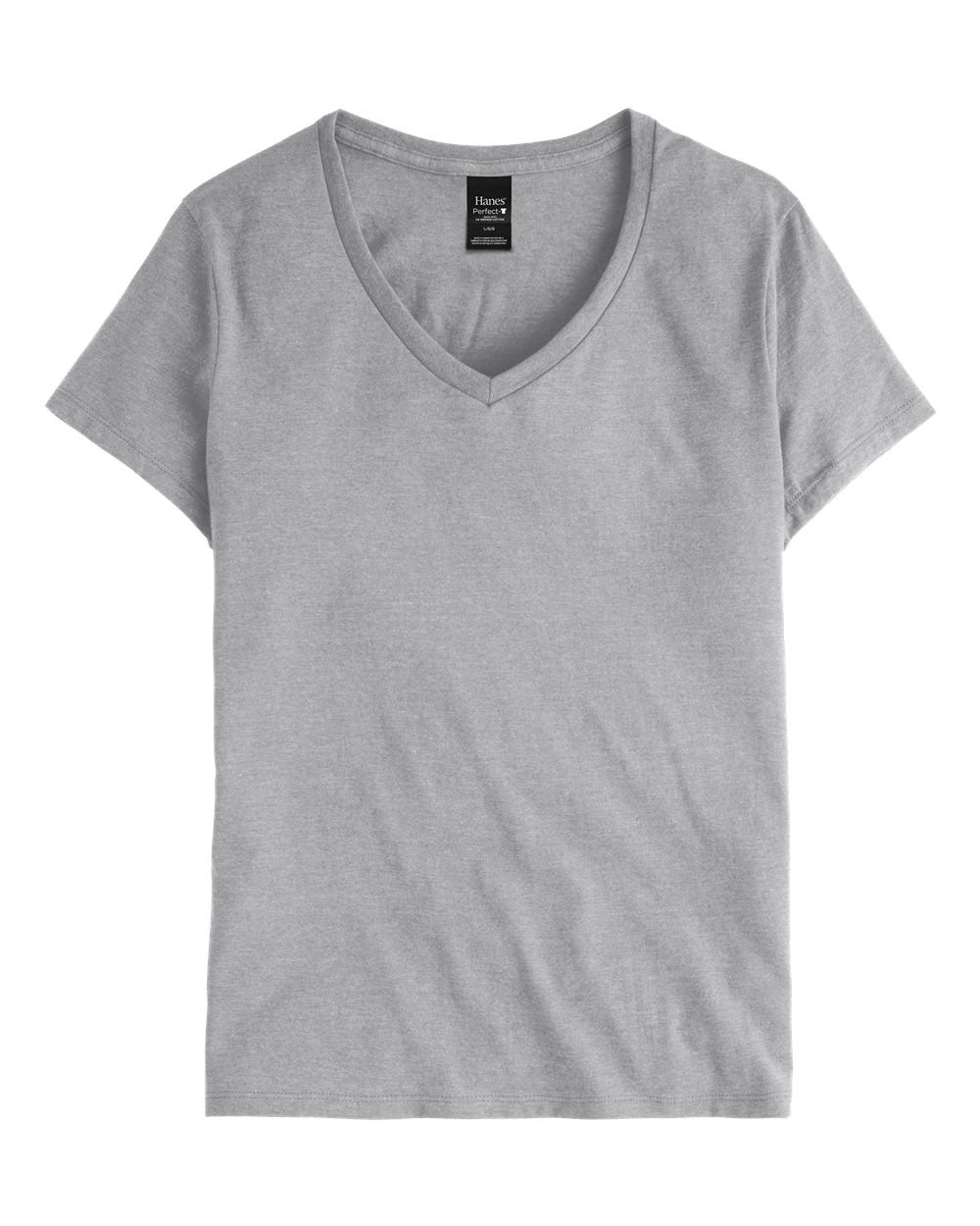 Women's Perfect-T V-Neck T-Shirt - Front - B50300582 - Light Steel
