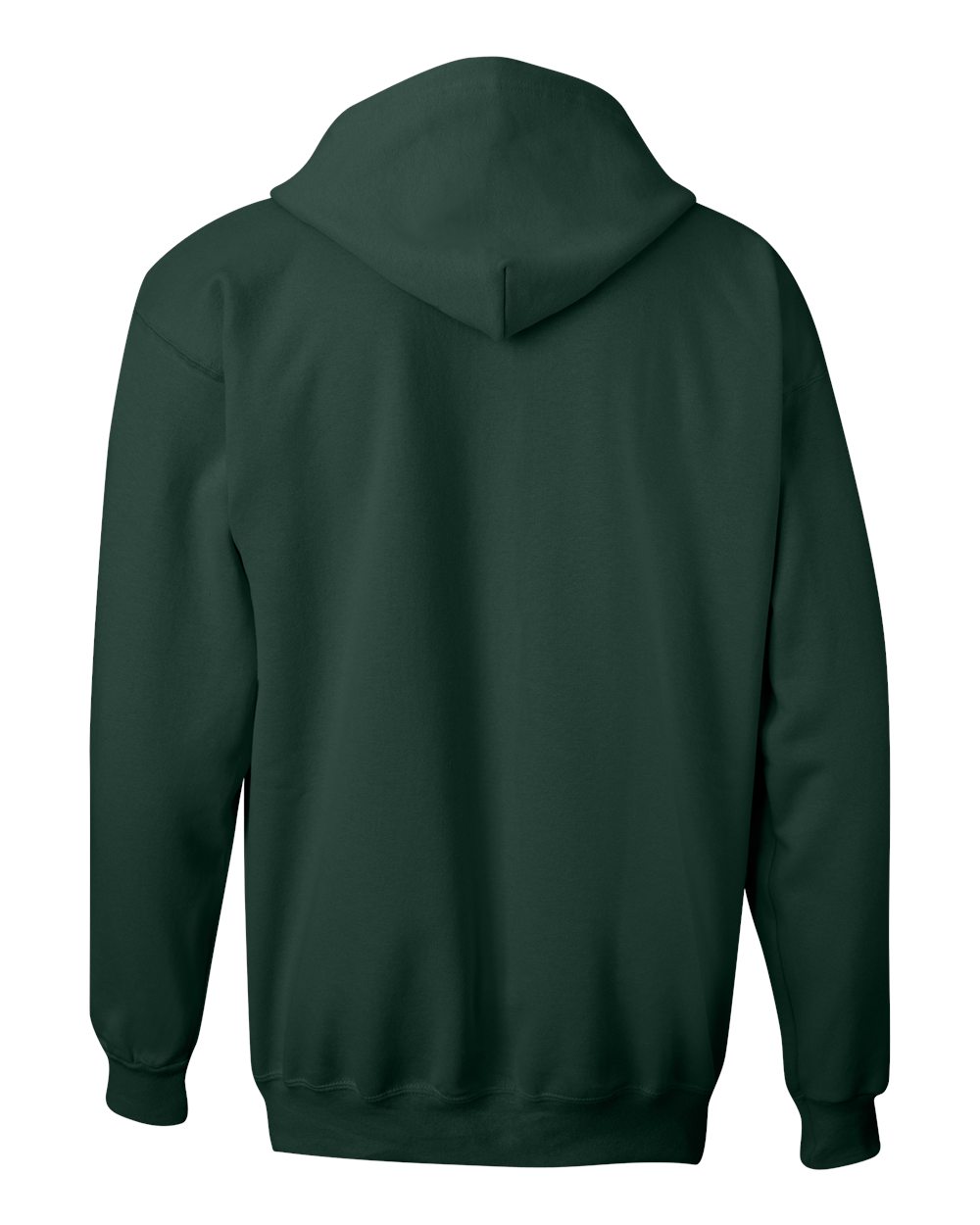 Unisex Ultimate Cotton® Full-Zip Hooded Sweatshirt - Back - B20400873 - Deep Forest